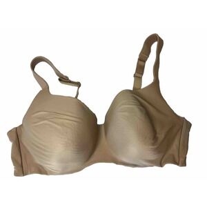 Ambrielle Women's Bra Size 44D Beige Underwire Bra Lightly Lined Balconette